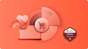 Retail Learning Path badge on an orange background with shopping cart and computer icons.