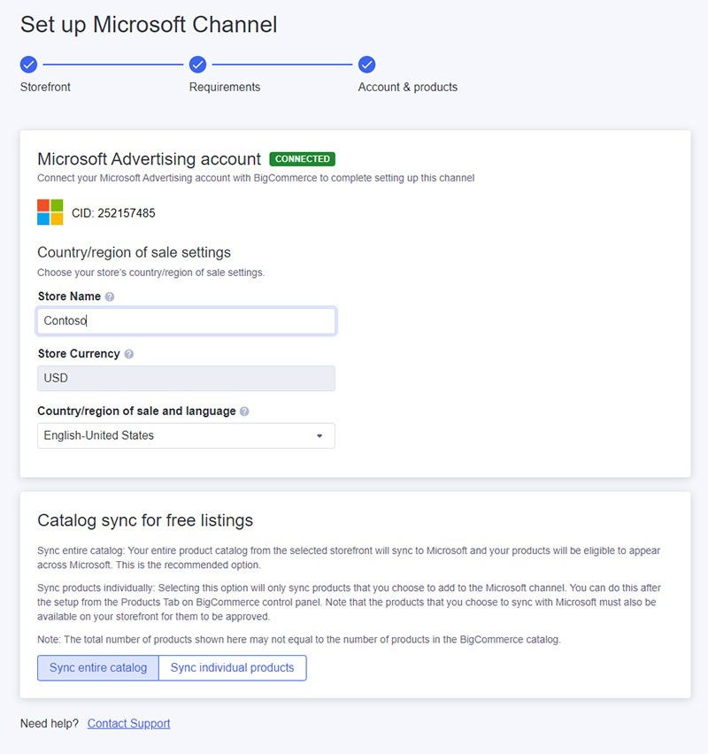 Set up of Microsoft Advertising account