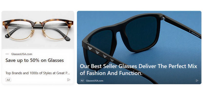 Close-up of stylish sunglasses with reflective lenses, highlighting frame details and lens texture.