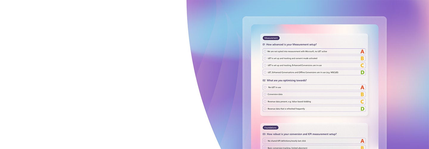 Screenshot of the downloadable self-assessment, displaying sample questions, sections, and scoring framework.