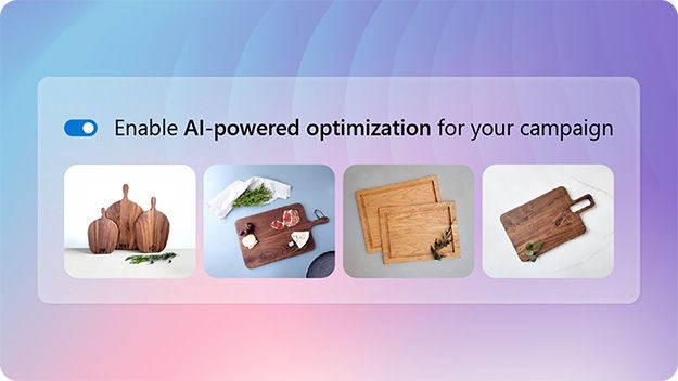 Visual representation of AI Max, showing various products.