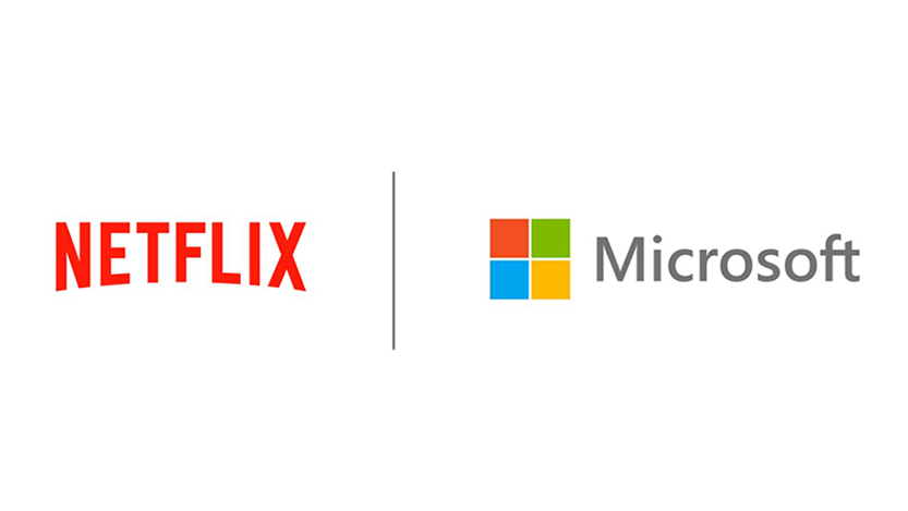 Netflix and Microsoft logos